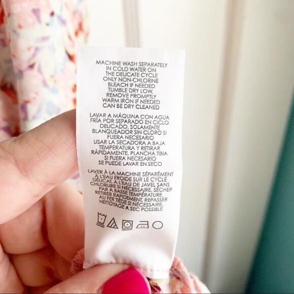 CAbi Bella Floral Tiered Chiffon Blouse Tank Top #5032 Pink Size XS Layering - Picture 8 of 13